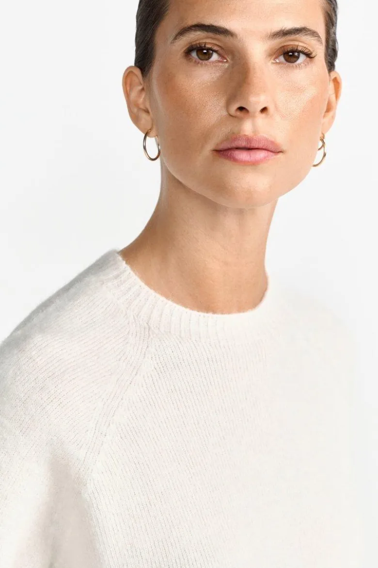 Kurzärmeliger Feinstrickpullover