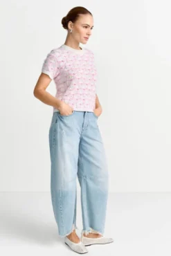 Kurzärmeliges Strickshirt