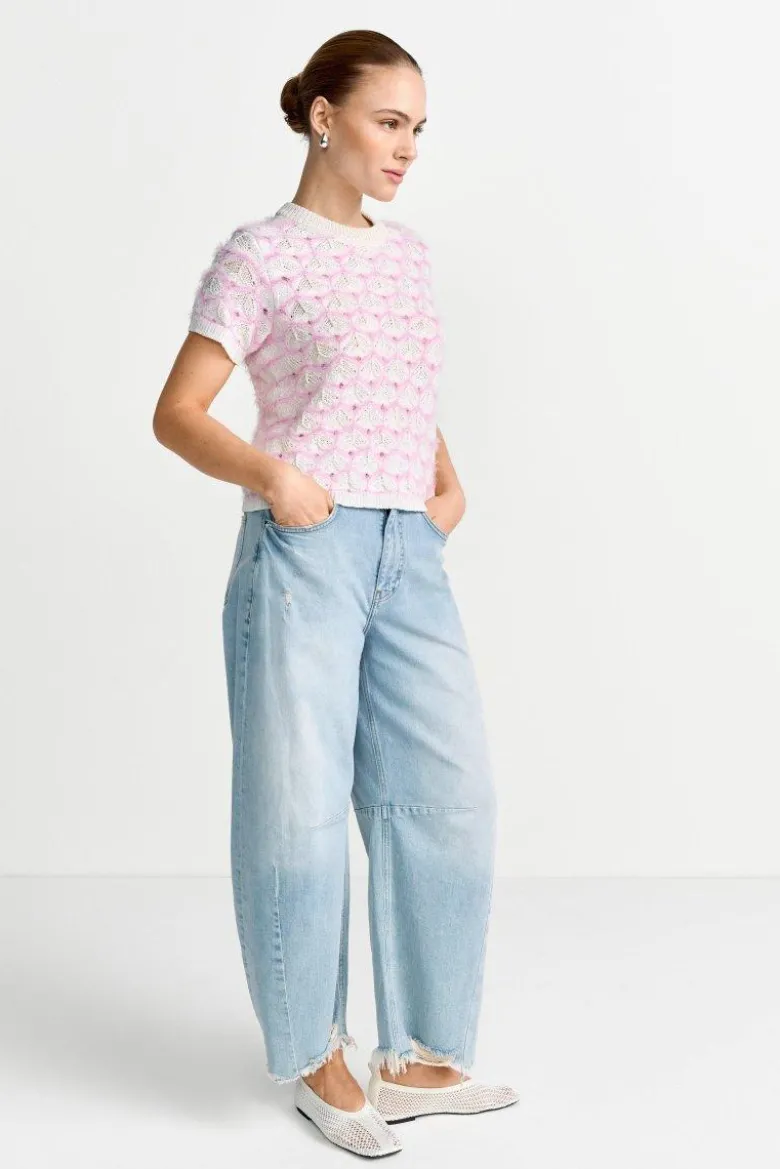 Kurzärmeliges Strickshirt