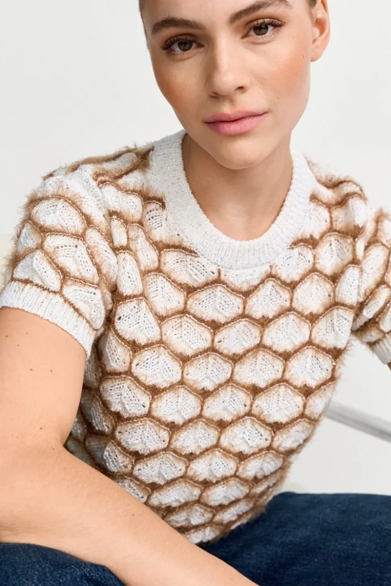 Kurzärmeliges Strickshirt