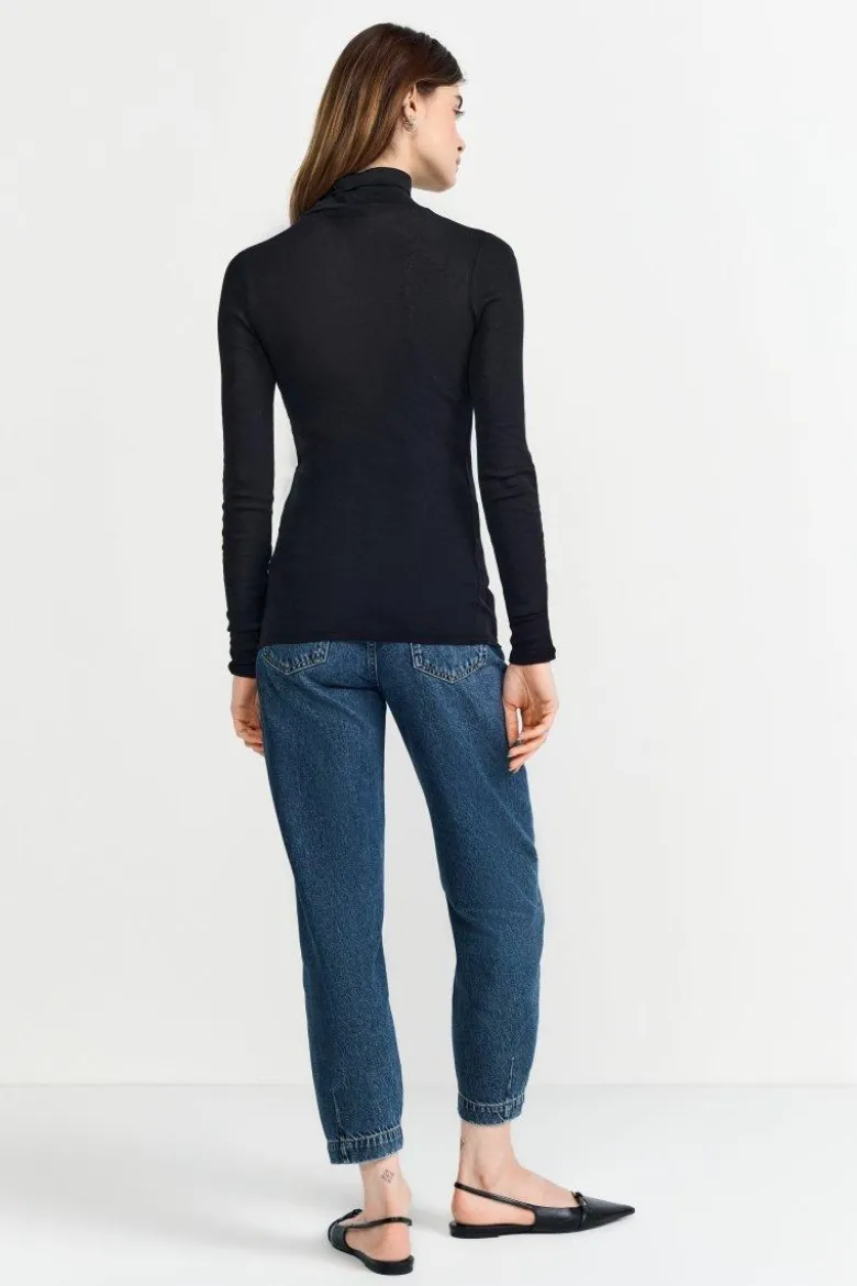 Langarmshirt mit Rollkragen