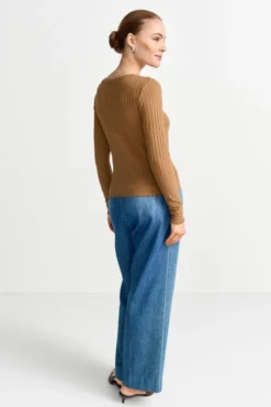 Longsleeve mit Rippstruktur