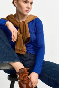 Longsleeve mit Rippstruktur