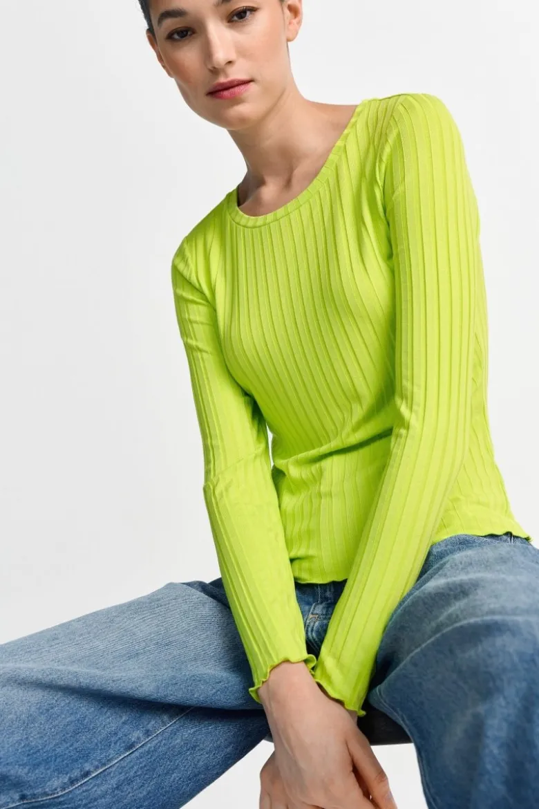 Longsleeve mit Rip-Struktur