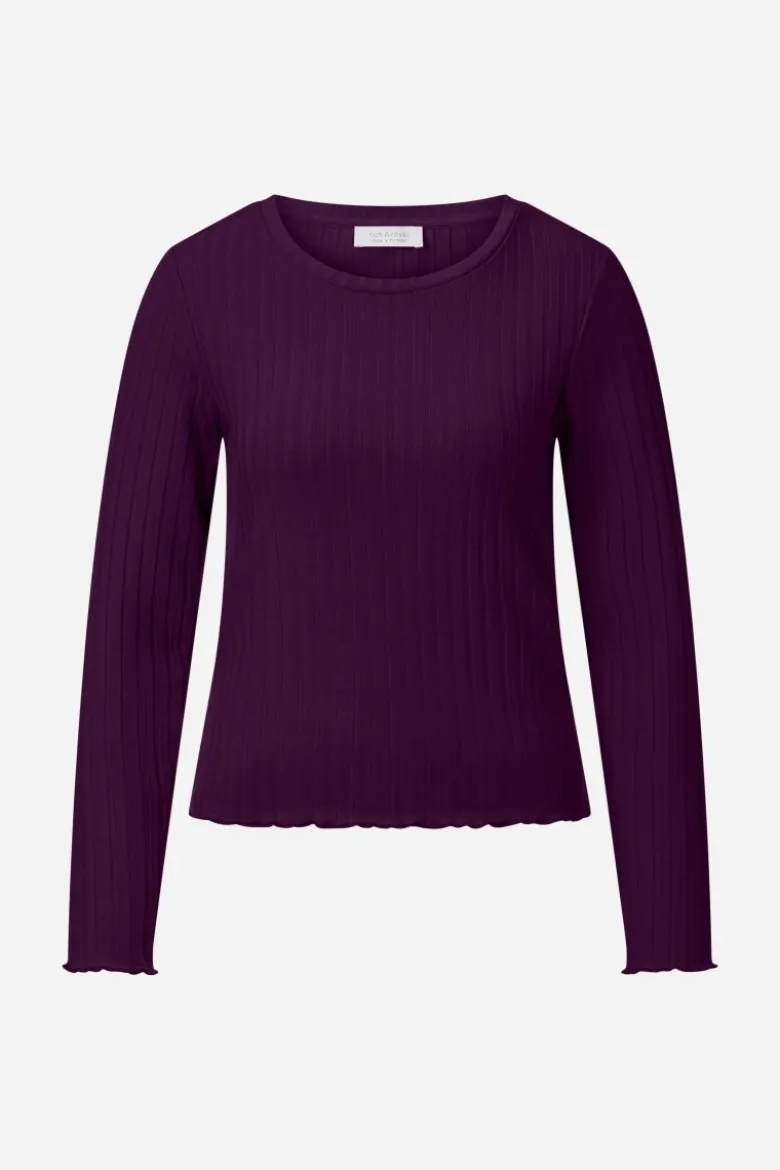 Longsleeve mit Rip-Struktur
