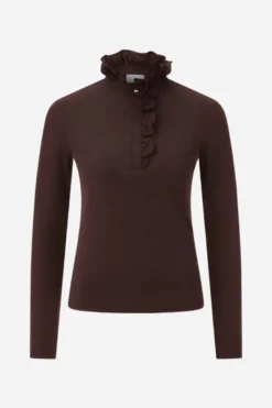 Longsleeve mit Rüschenkragen