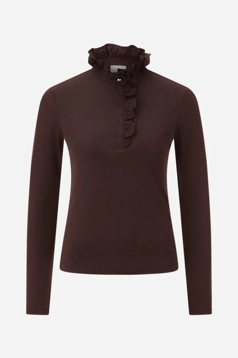Longsleeve mit Rüschenkragen