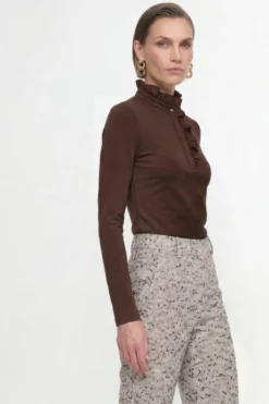Longsleeve mit Rüschenkragen