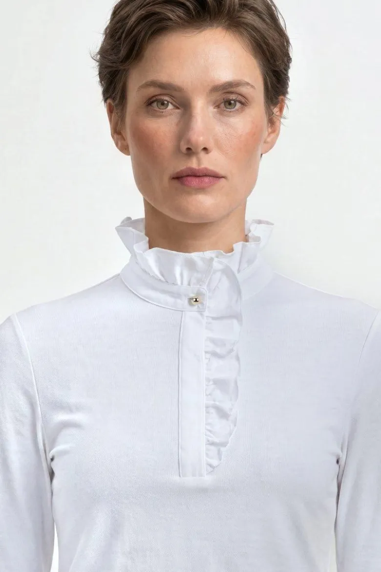 Longsleeve mit Rüschenkragen