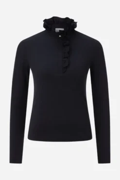 Longsleeve mit Rüschenkragen