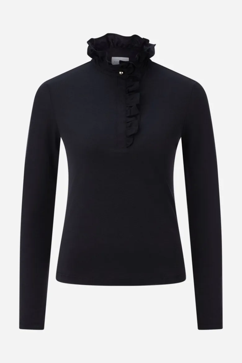 Longsleeve mit Rüschenkragen