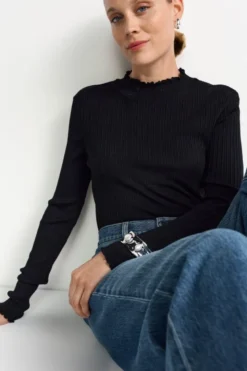 Longsleeve mit Rüschensaum