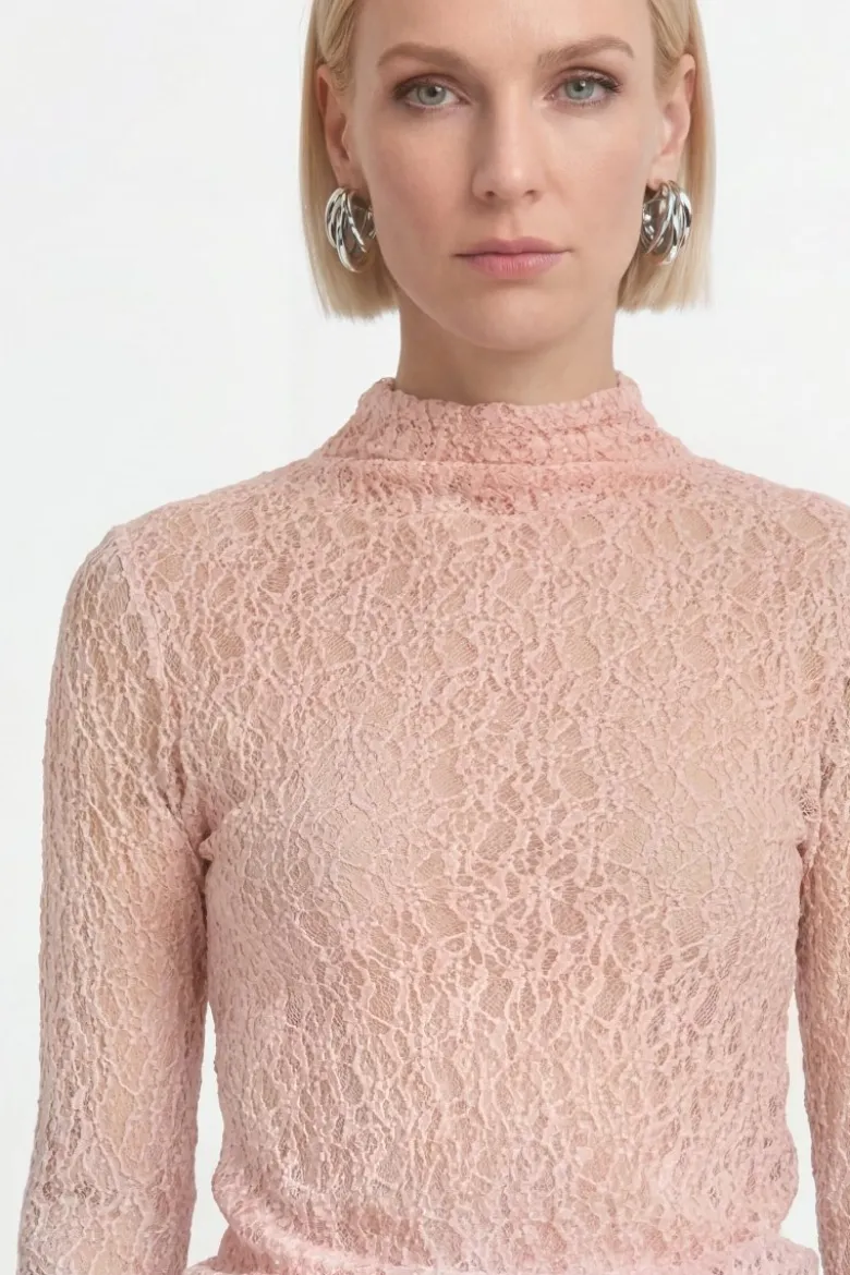 Longsleeve mit Spitzenmuster