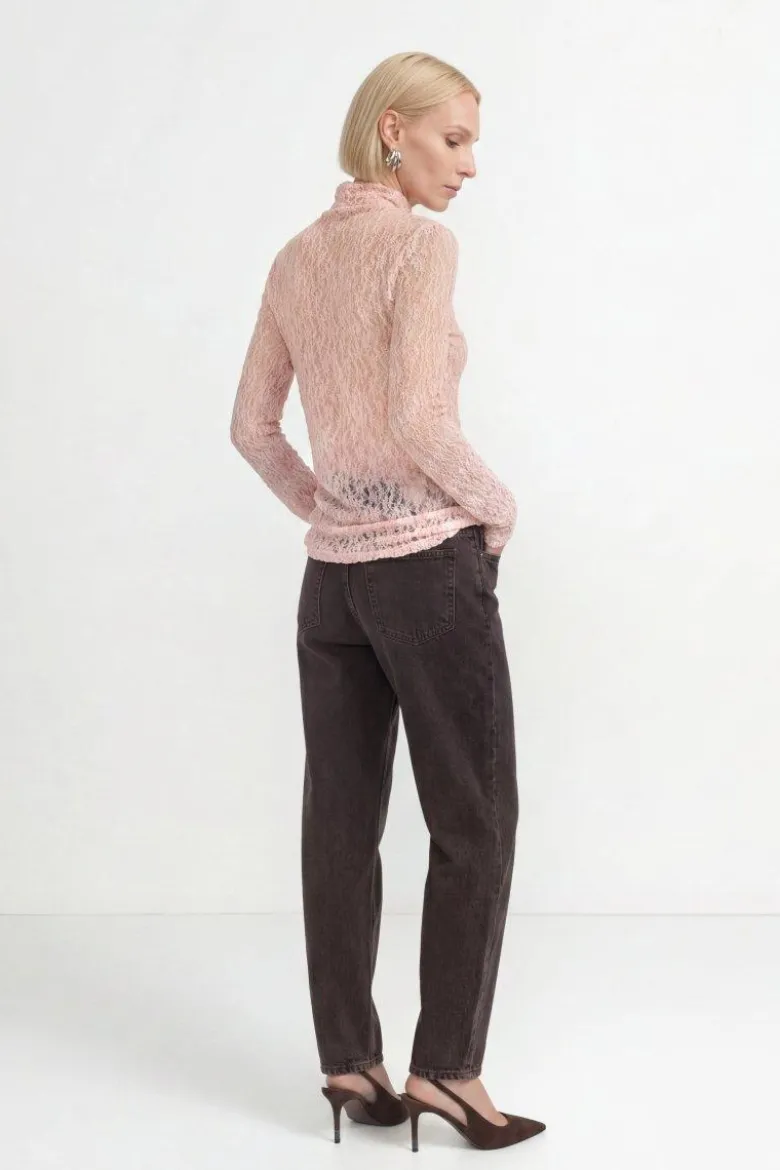 Longsleeve mit Spitzenmuster