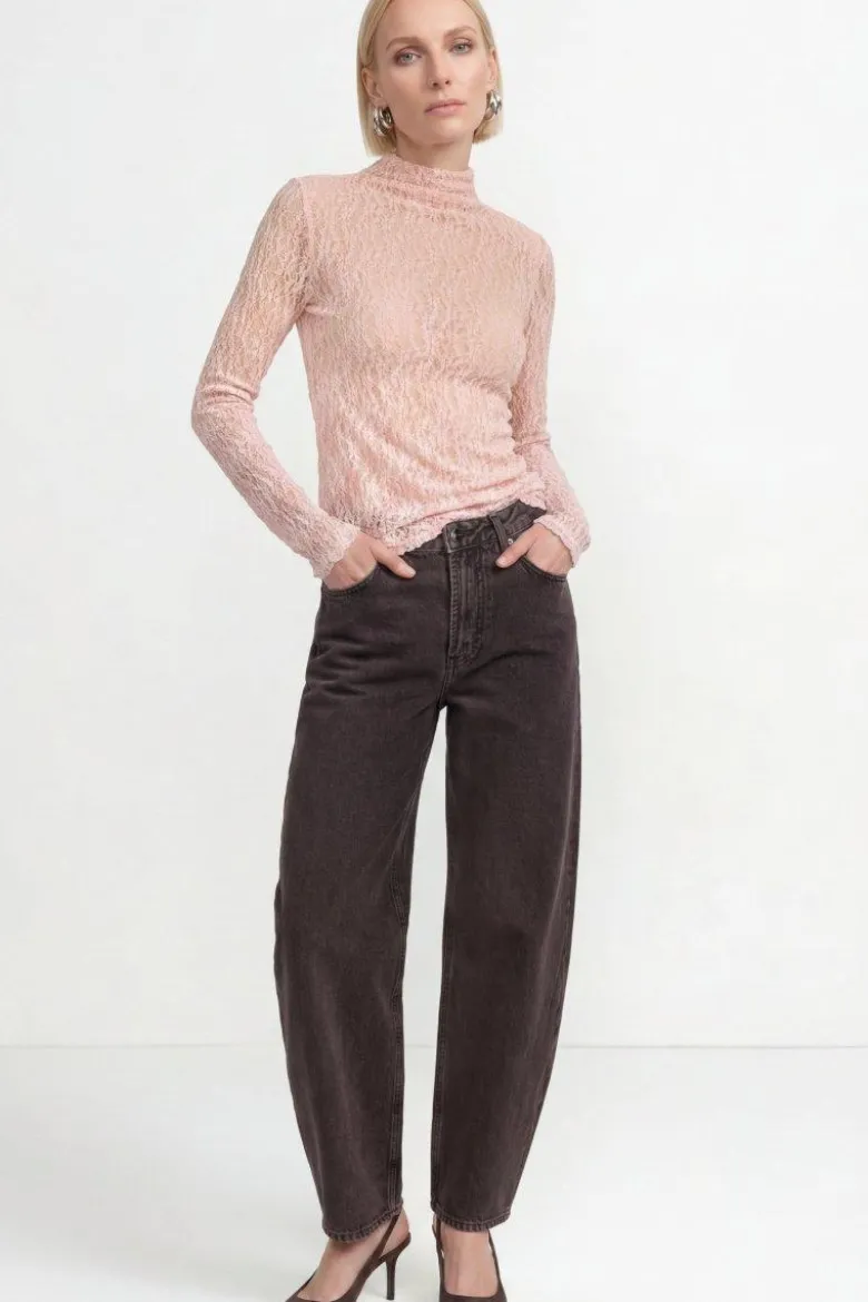 Longsleeve mit Spitzenmuster