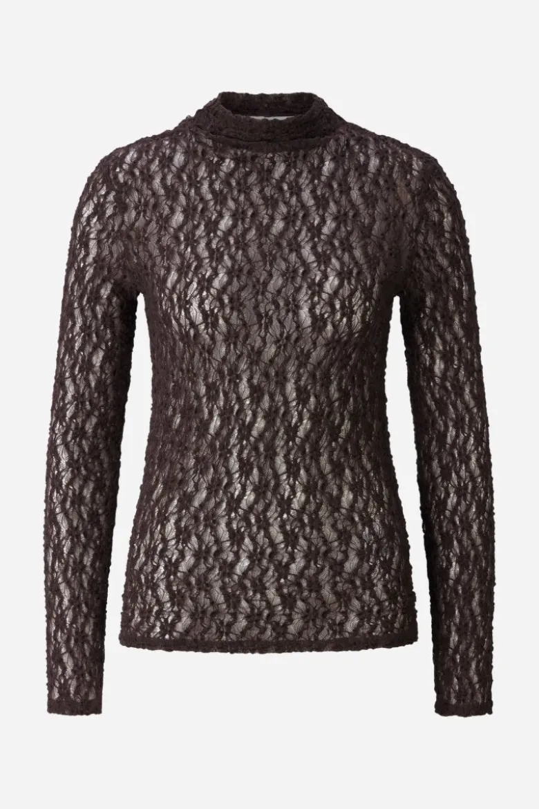Longsleeve mit Spitzenmuster