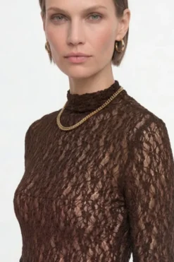 Longsleeve mit Spitzenmuster