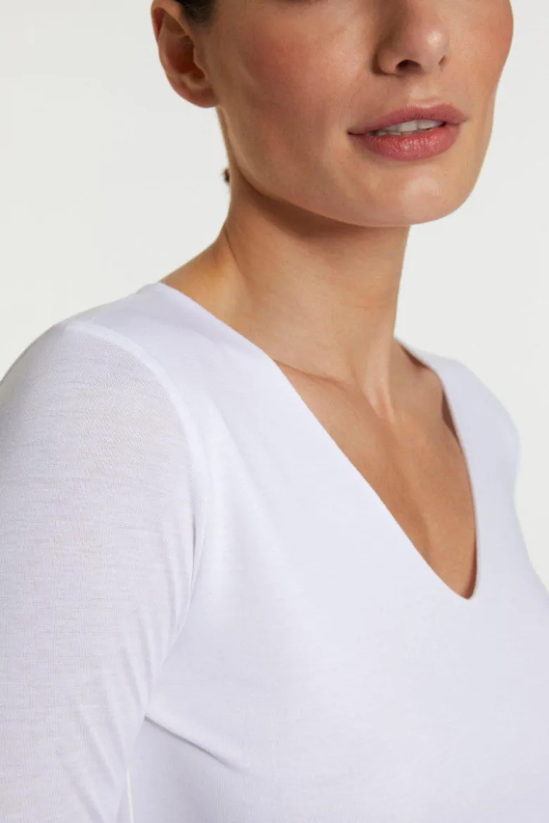 Longsleeve mit V-Neck