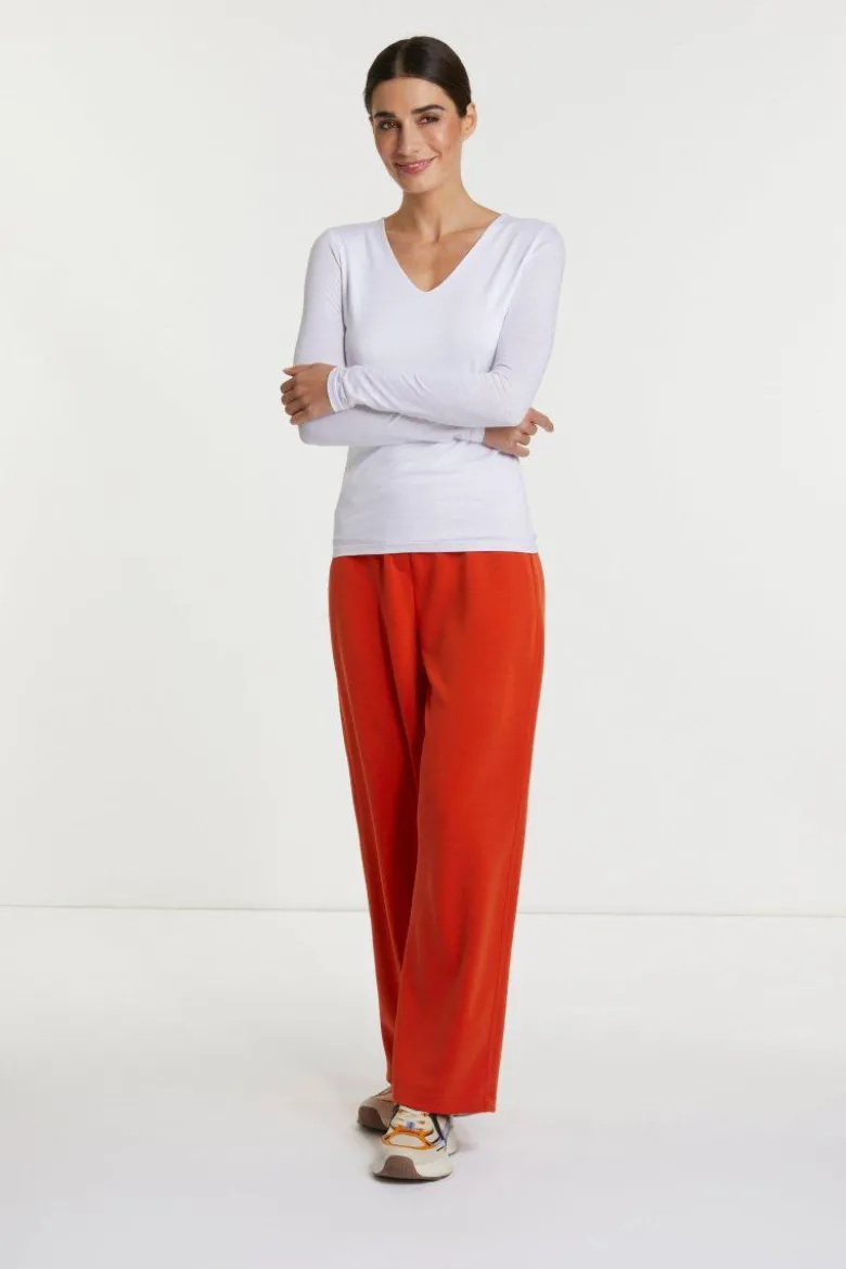 Longsleeve mit V-Neck