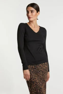 Longsleeve mit V-Neck