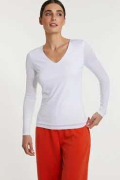 Longsleeve mit V-Neck