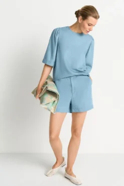 Lyocell-Shorts im Denim-Look
