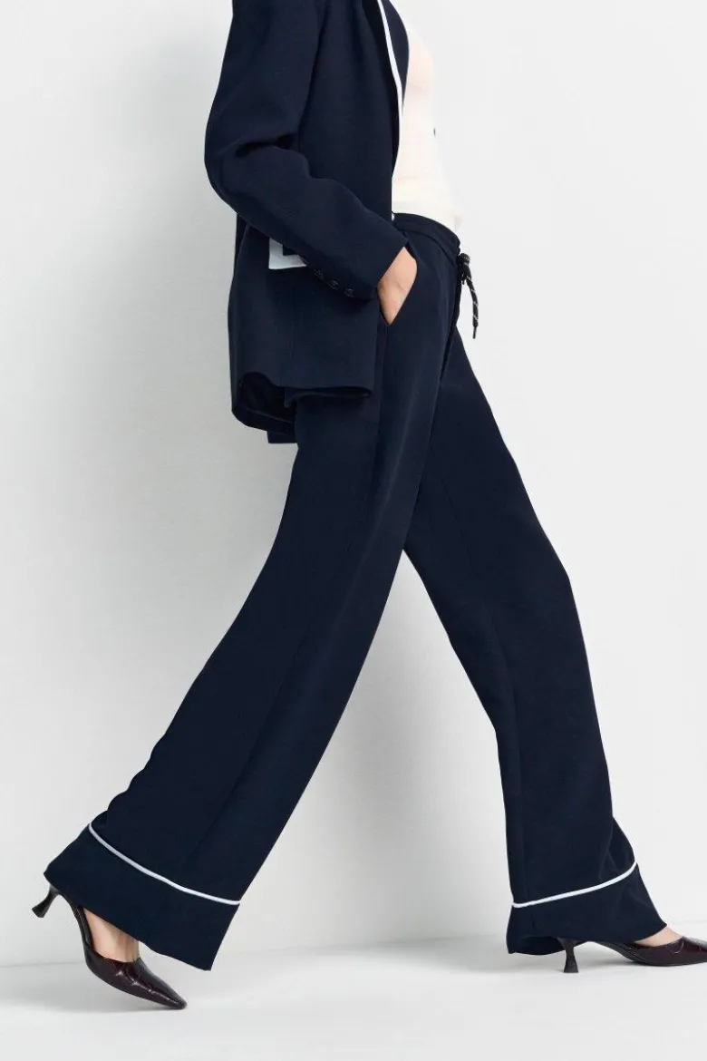 Marineblaue Hose mit Kordelzug