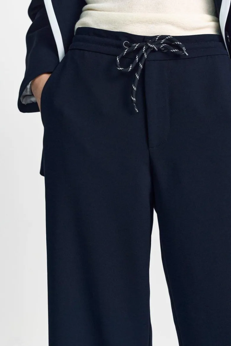 Marineblaue Hose mit Kordelzug
