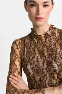 Maxikleid Python-Mesh