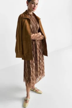Maxikleid Python-Mesh