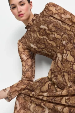 Maxikleid Python-Mesh