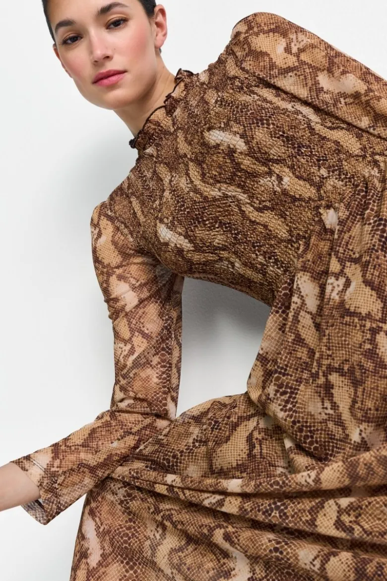 Maxikleid Python-Mesh