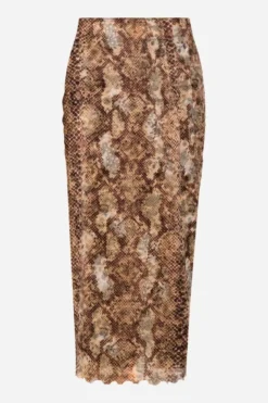 Mesh-Rock mit Animal-Print