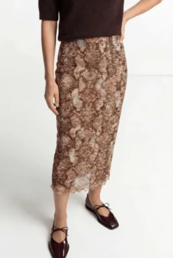 Mesh-Rock mit Animal-Print