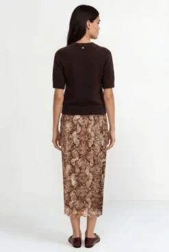 Mesh-Rock mit Animal-Print