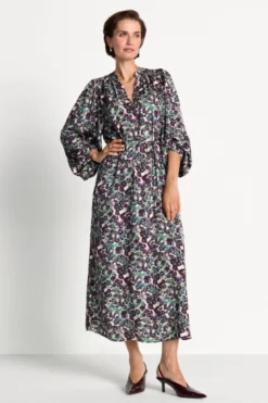 Midikleid mit Ballonärmeln
