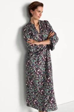 Midikleid mit Ballonärmeln