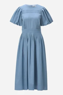 Midikleid mit Ballonärmeln