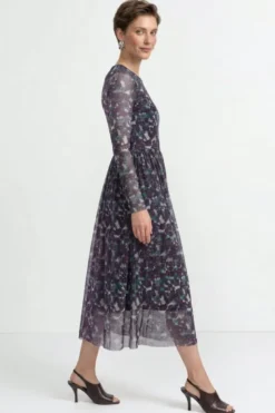 Midikleid mit Blumenprint