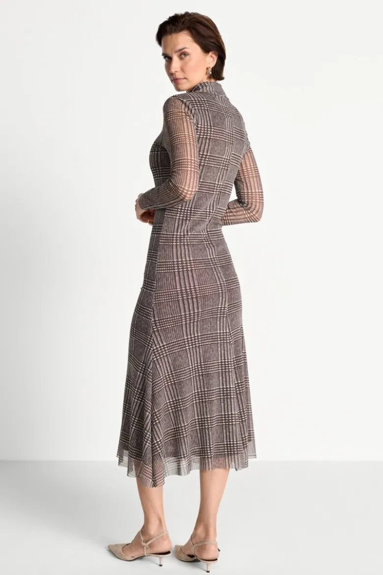 Midikleid mit Karomuster