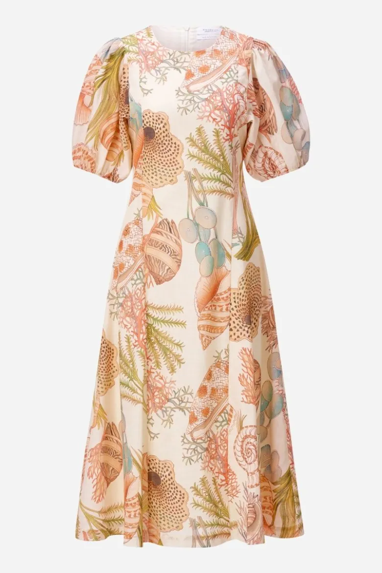 Midikleid mit Muschelprint