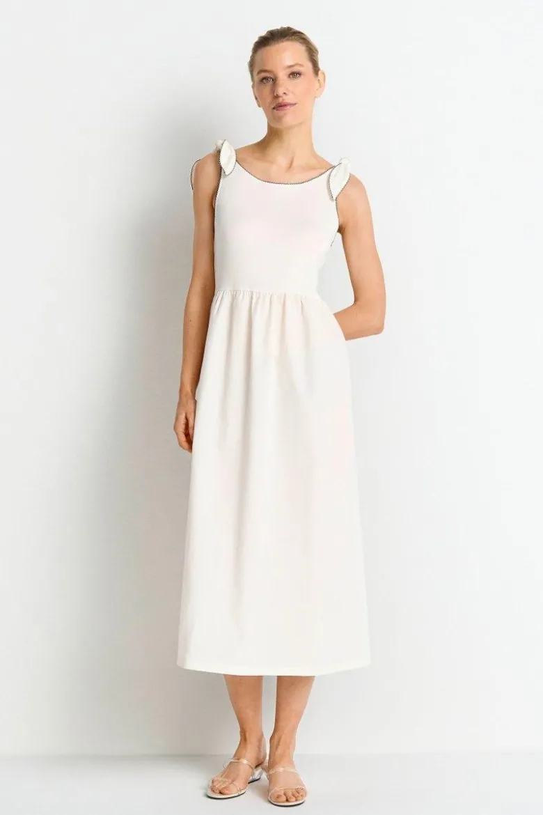 Midikleid mit Schleifenträgern