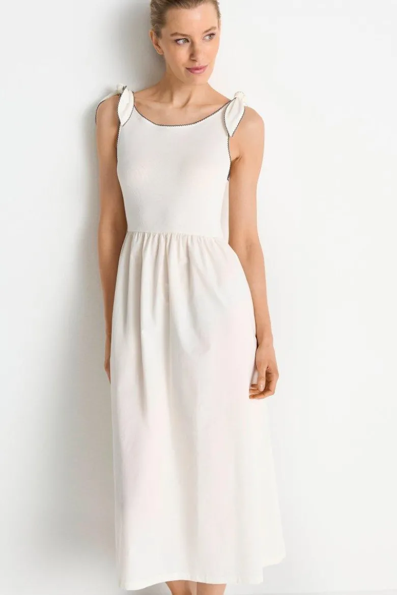 Midikleid mit Schleifenträgern