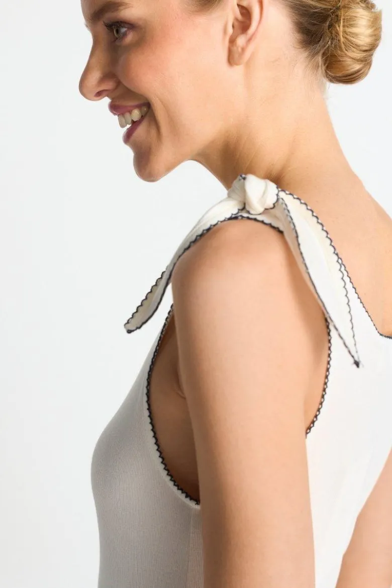 Midikleid mit Schleifenträgern