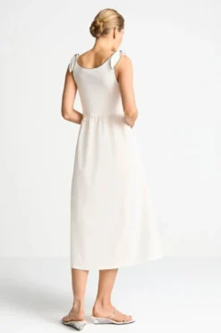 Midikleid mit Schleifenträgern