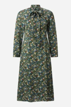 Midikleid mit Schluppe und Blumenprint