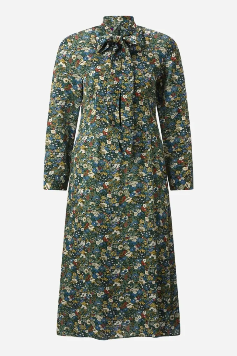 Midikleid mit Schluppe und Blumenprint