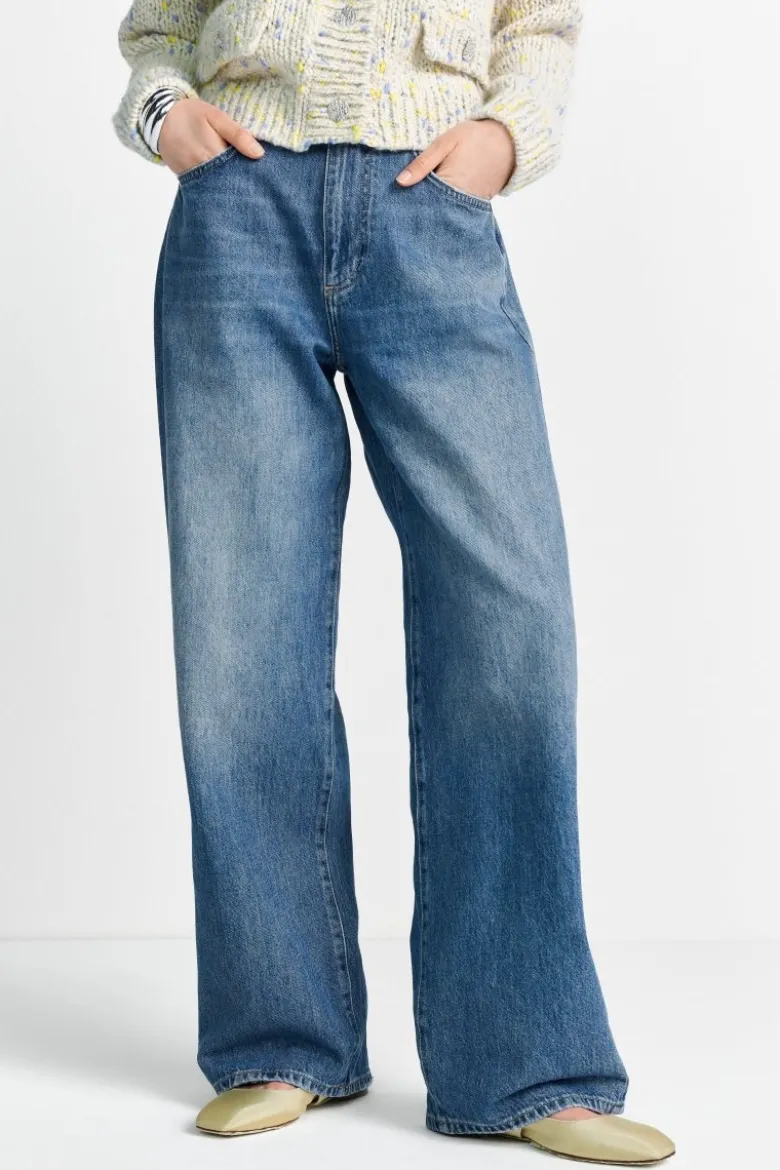 Mittelblaue Jeans mit Front-Wash