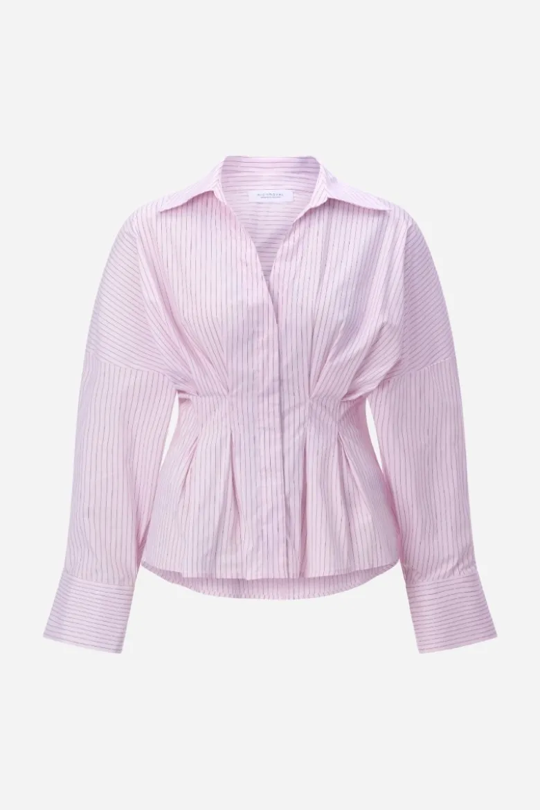 Nadelstreifen-Bluse mit Peplum