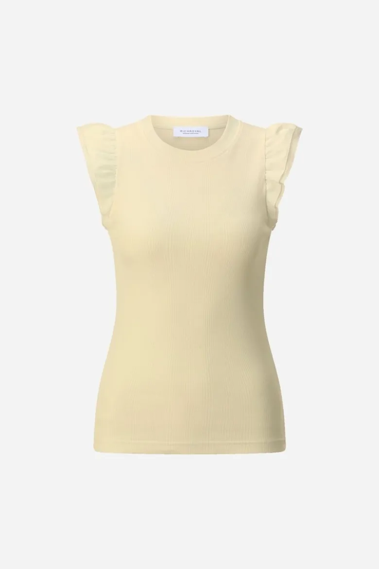 Organic Rib Volant Top